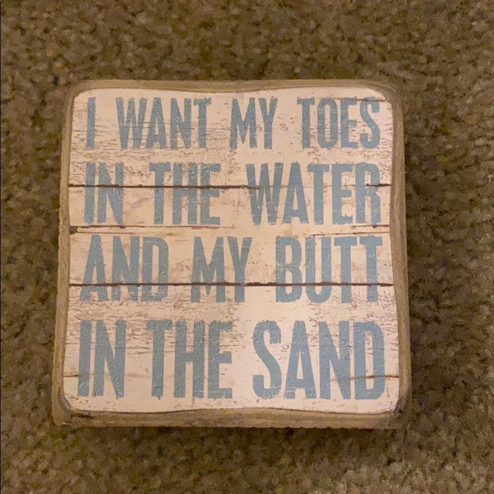 Beach Themed Block Decor